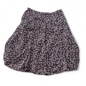 Vintage George Mulberry Leaf Print Midi Skirt, Women's Size 6